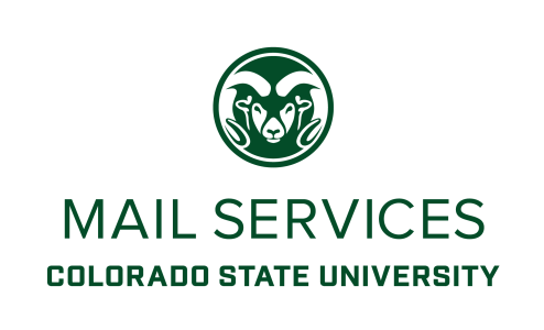 Mail Services Colorado State University Logo Green Stacked with Padding